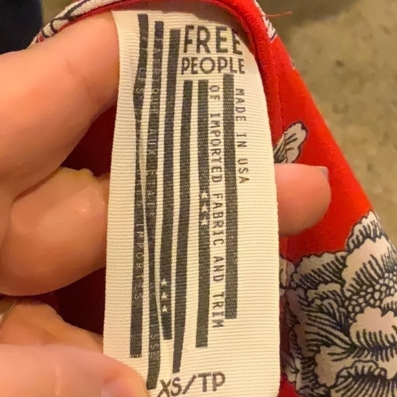 Free People Scarlet and Cream Floral Mini Dress - Picture 4 of 5